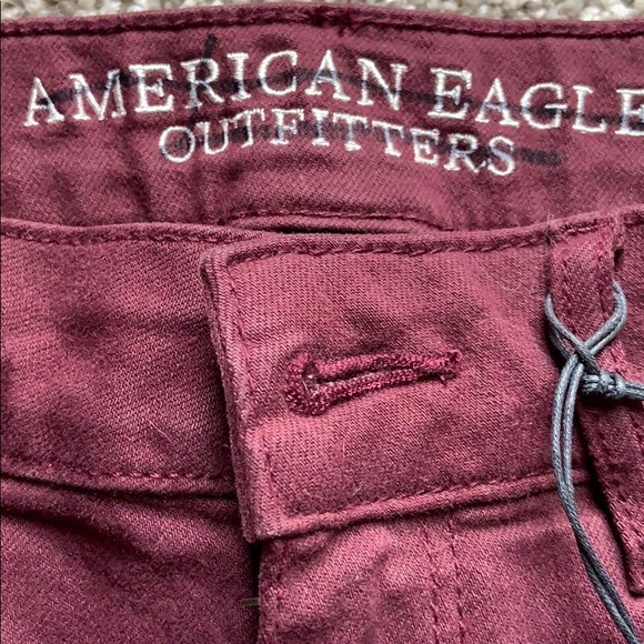 American Eagle Burgundy Jean Shorts - Picture 2 of 3